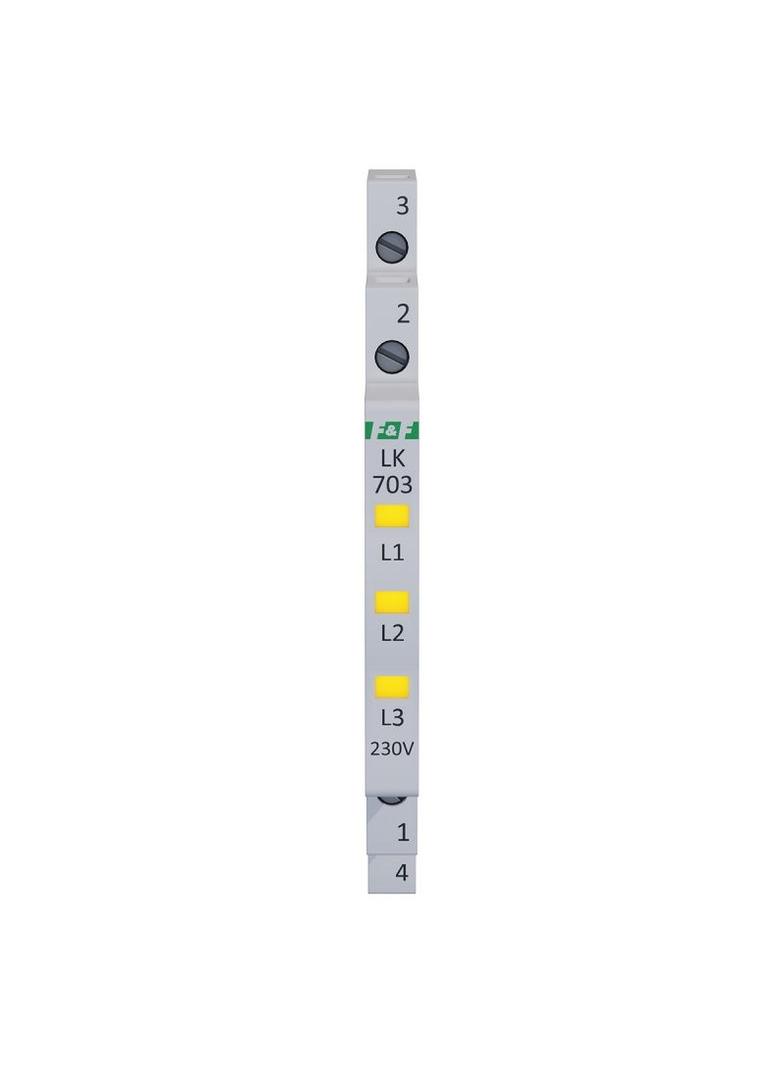 Lampka kontrolna zasilania 1/3S 3xLED żółta LK-703Y F&F
