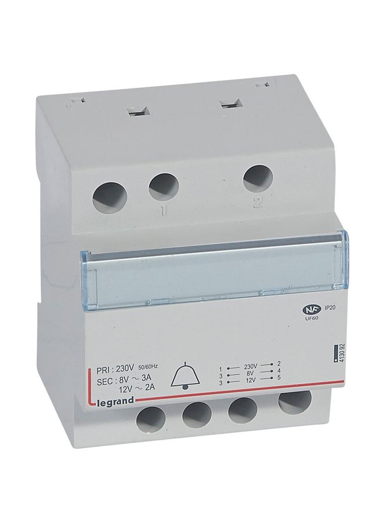 MODUŁOWY TRANSFORMATOR DZWONKOWY TR323 12/8V 24VA, Legrand