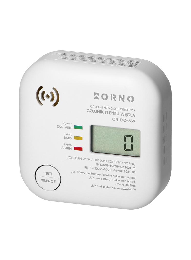 Bateryjny czujnik tlenku węgla (czadu), wbudowana bateria, żywotność sensora i baterii 10 lat