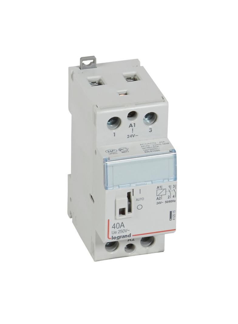 STYCZNIK MODUŁOWY SM 340 40A 24V 2NO Z MANIPULATOREM, Legrand