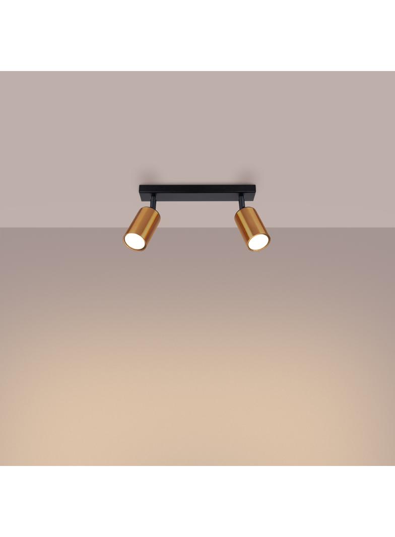 Plafon WINX 2 czarny/miedź