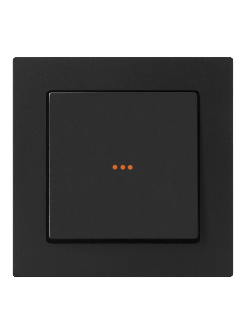 Przycisk dzwonek podtynkowy z podświeleniem Malta, 10A, 250V, WP-6/7M/S, czarny mat FMS-104/P/B ORNO