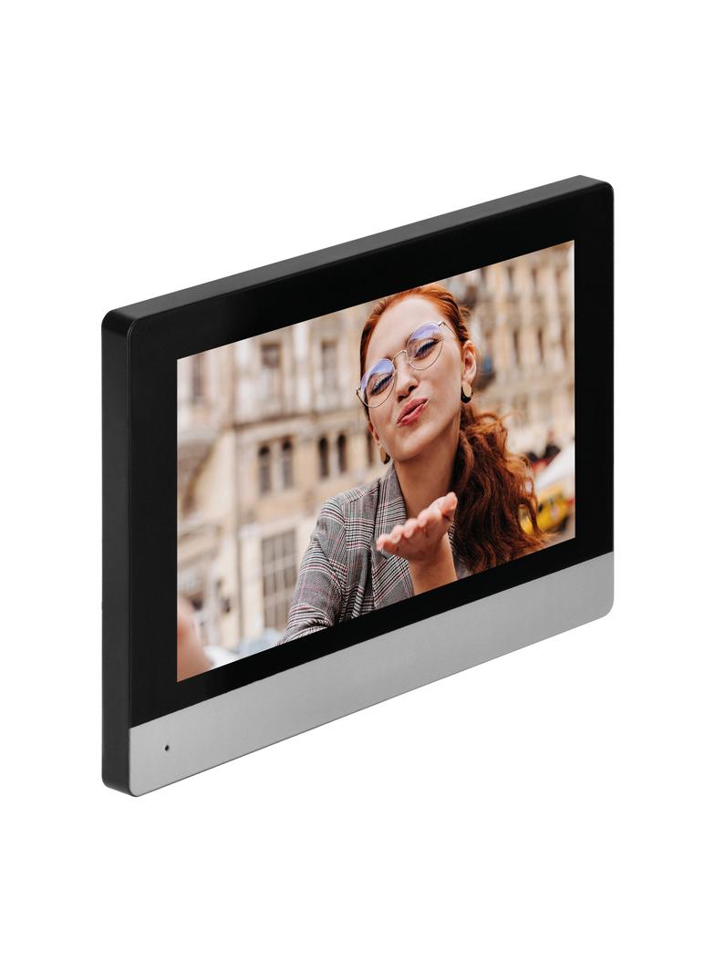 CERES Full HD, zestaw wideodomofonowy, bezsłuchawkowy, monitor dotykowy 8'' LCD, z gniazdem na kartę OR-VID-ME-1056FHD/B ORNO