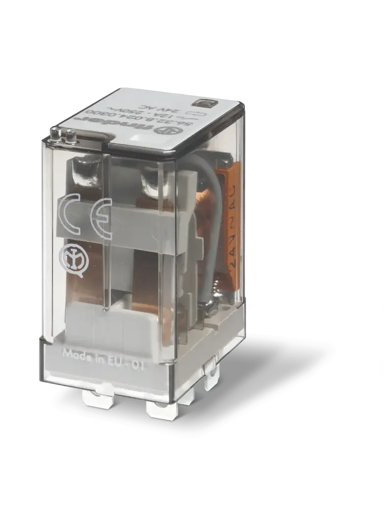 Miniaturowy przekaźnik mocy 2 P; 12A; 240V AC; LED