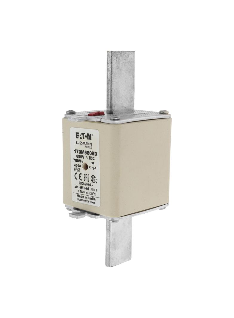 450A 690V aR DIN 2 HSDNH FUSE Wkładka szybka 450A AC 690V DIN 2 aR DIN IEC podwójny wskaźni 170M5809