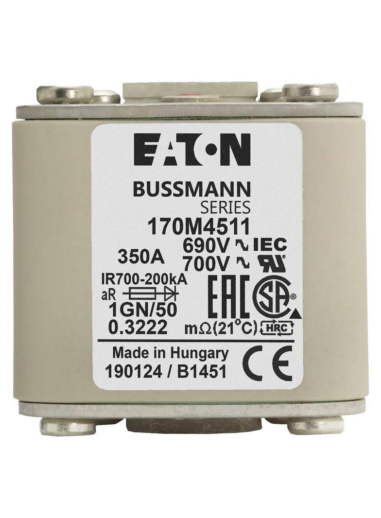 FUSE 350A 690V 1GN/50 AR UC Wkładka szybka 350A AC 690V rozmiar 1 53x69x51 mm aR IEC UL w 170M4511 E