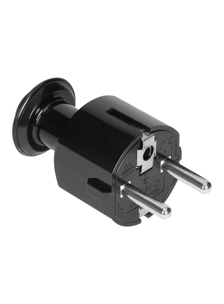 Wtyczka prosta Uni-Schuko 16A, 230V, czarna OR-AE-13304/B ORNO