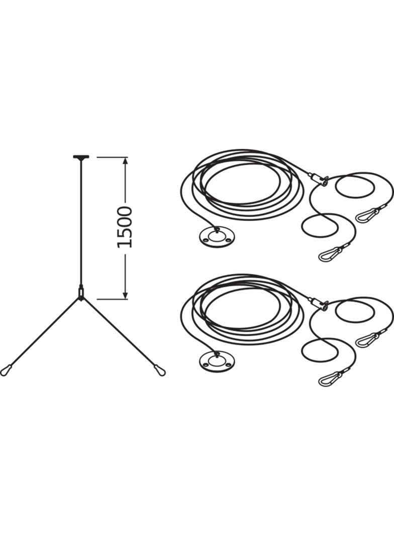 Linka do Podwieszania Paneli LED 60x60 SUSPENSION KIT 4058075402928 LEDVANCE
