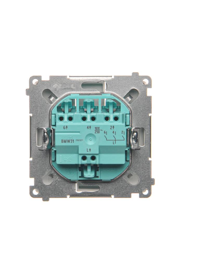 Simon Basic Łącznik potrójny 10A szybkozłączka biały