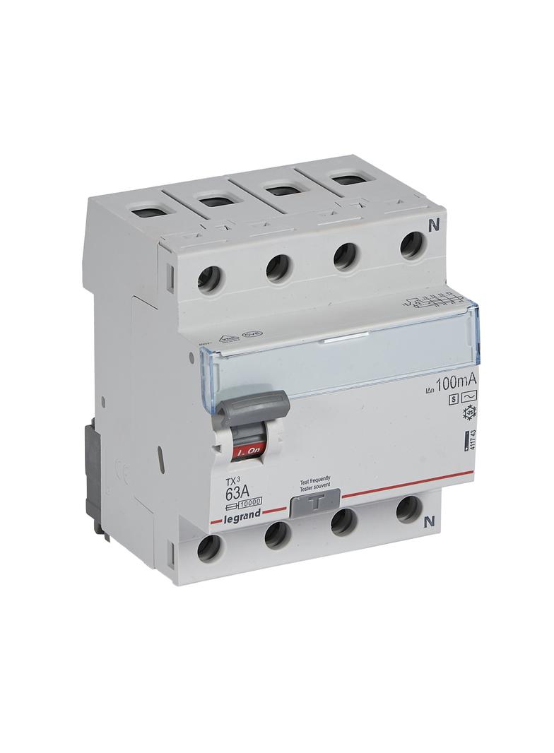 WYŁĄCZNIK RÓŻNICOWOPRĄDOWY P 304 4P 40A 100MA TYP AC SERII DX3, Legrand