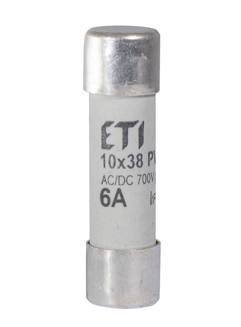 Wkładka topikowa cylindryczna PV gR 700V CH10x38 gR 6A 700V AC DC 002625019 ETI