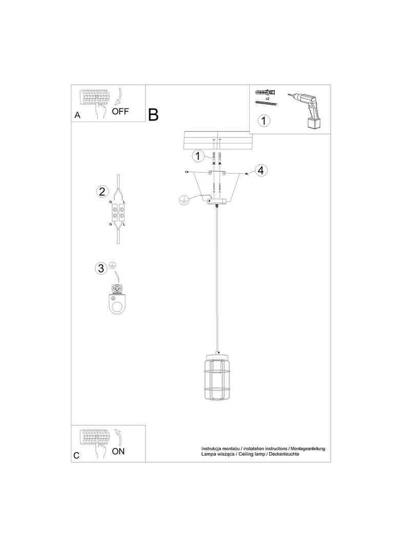 Sollux Lampa wisząca GOTTO 1 SL.1263
