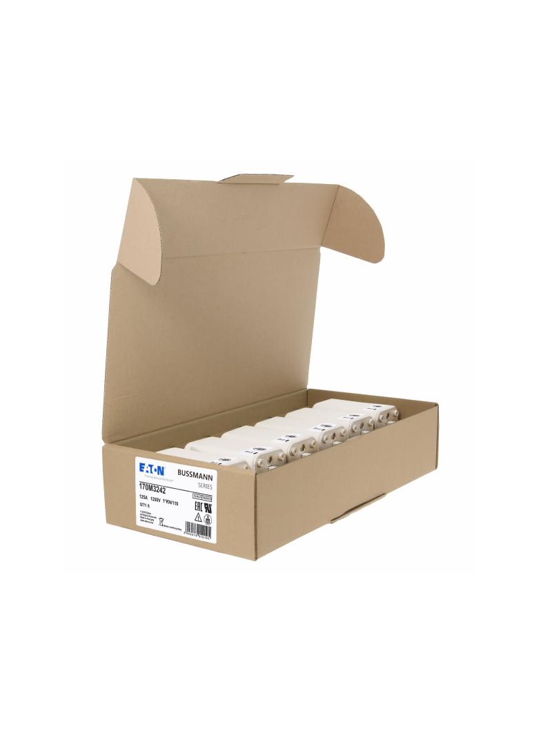 FUSE 125A 1250V 1*KN/110 AR CU Wkładka szybka 125A AC 1250V rozmiar 1 45x58x138 mm a 170M3242 EATON