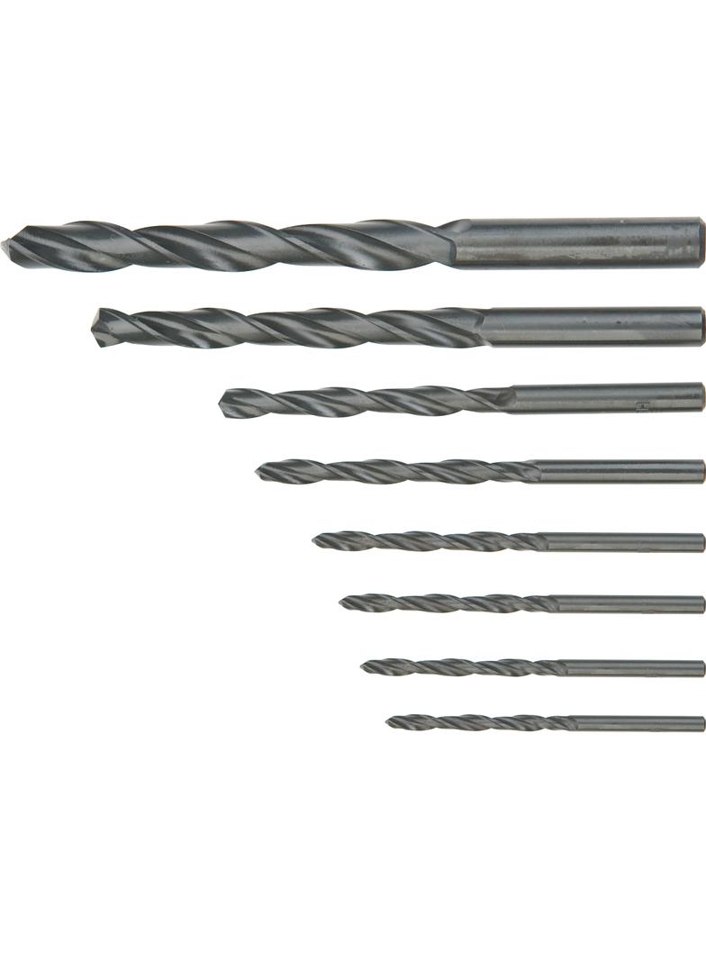 Wiertła do metalu HSS, 3.0-10.0 mm, zestaw 8 szt.
