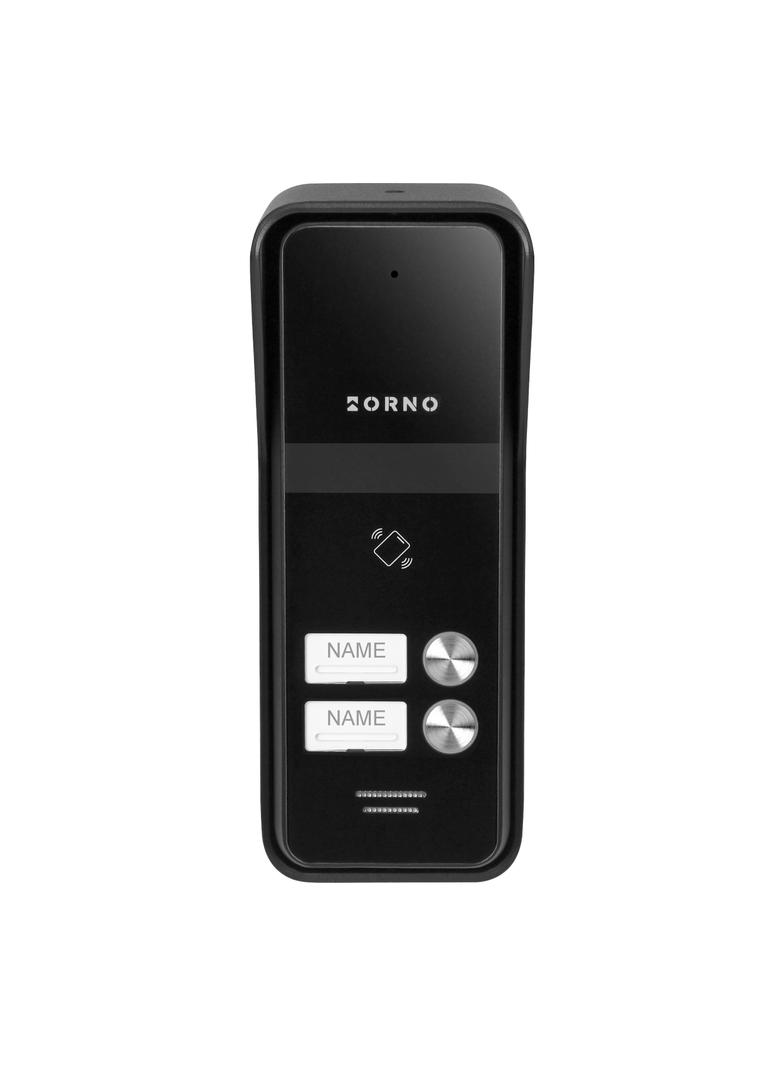 ENIR zestaw domofonowy dwurodzinny 2-żyłowy zasilacz na szynę DIN z czytnikiem breloków biały OR-DOM-BA-936ZD/W ORNO