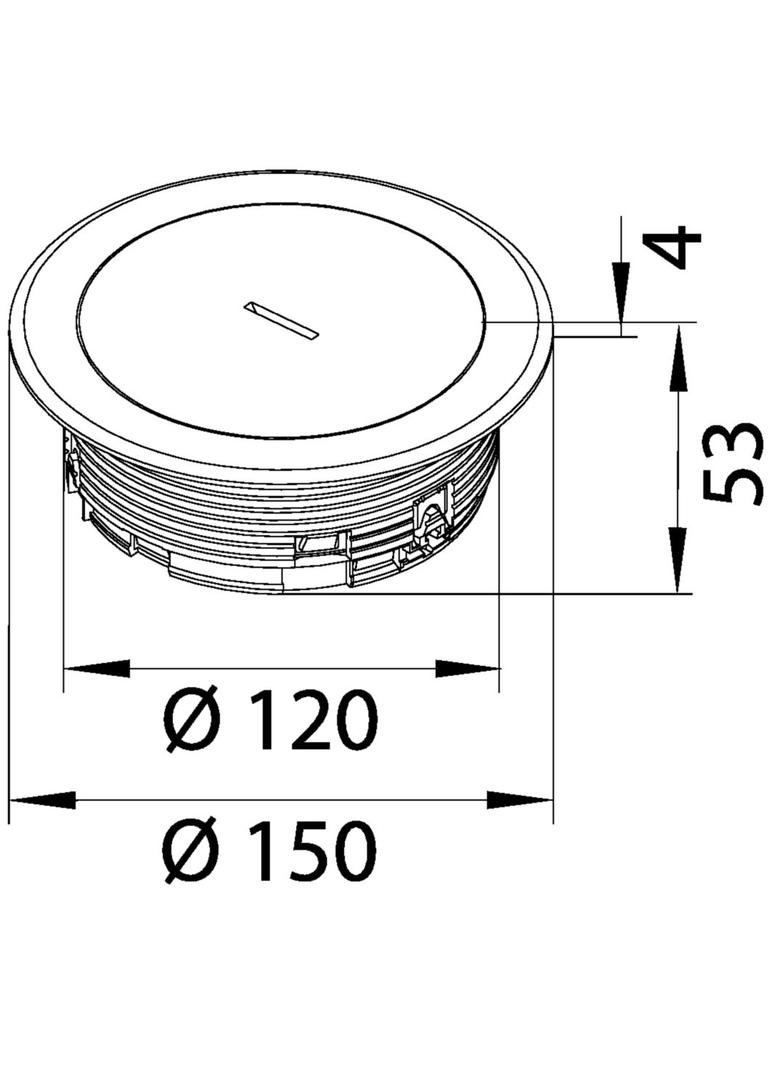 tehalit.VE-EE Przepust kablowy >32mm o.cynkowy, srebro