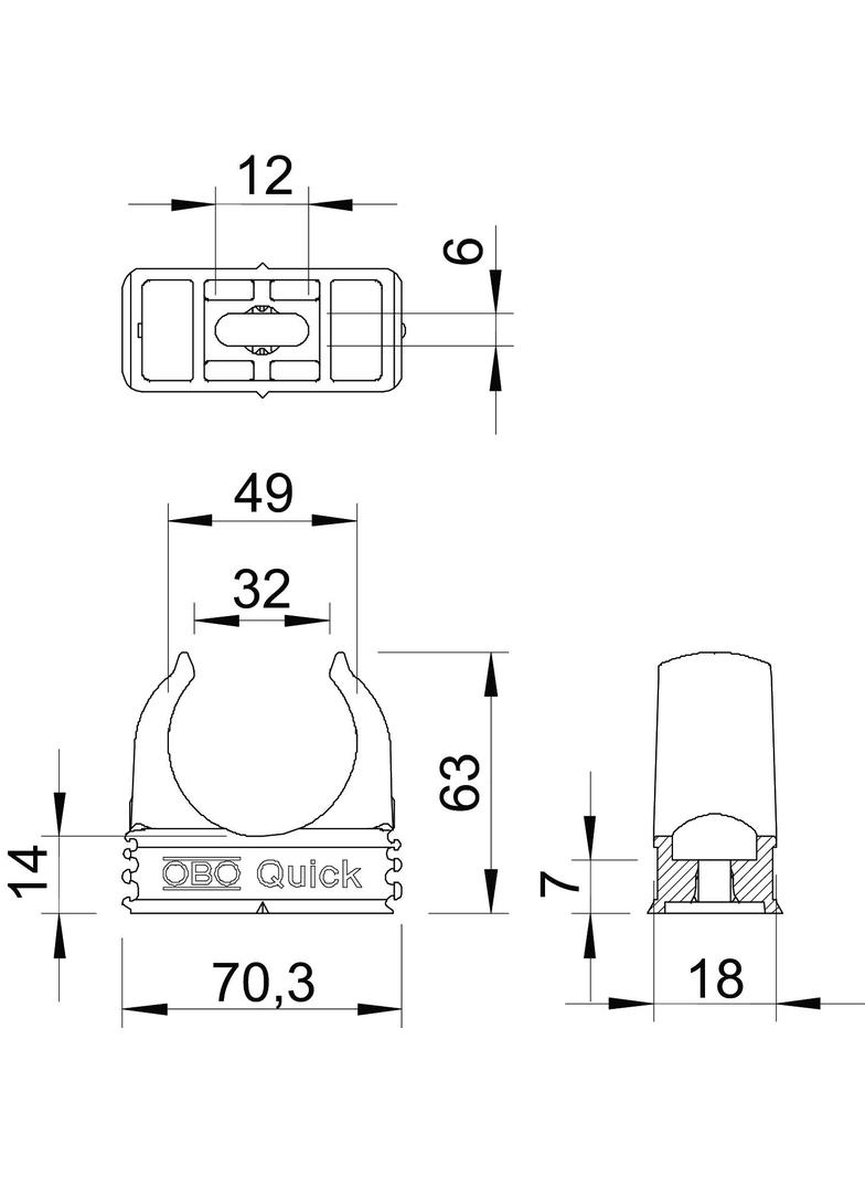2955, UCHWYT QUICK M50 CZARNY