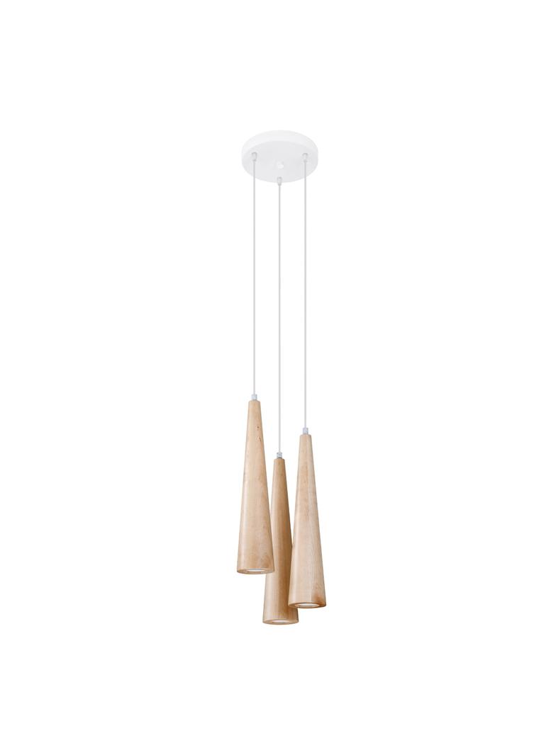 Sollux Lampa wisząca SULA 3P naturalne drewno SL.1101