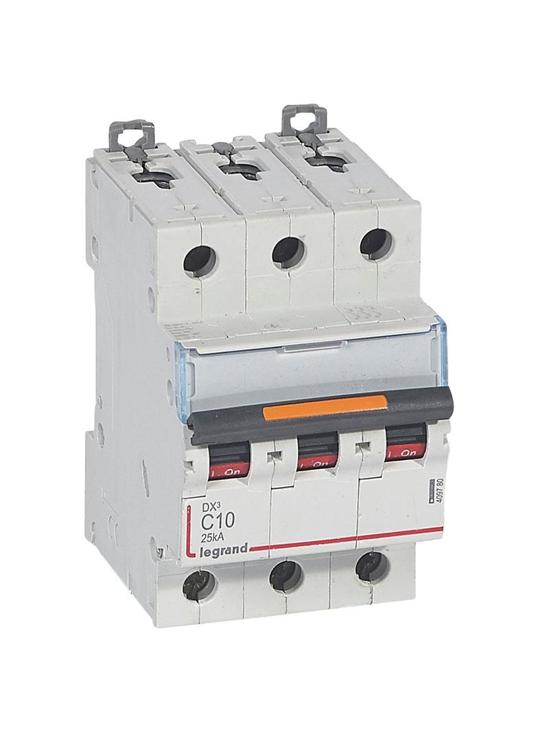 Wyłącznik Nadprądowy S323 C10 3P 10A 25Ka DX3 409780 LEGRAND