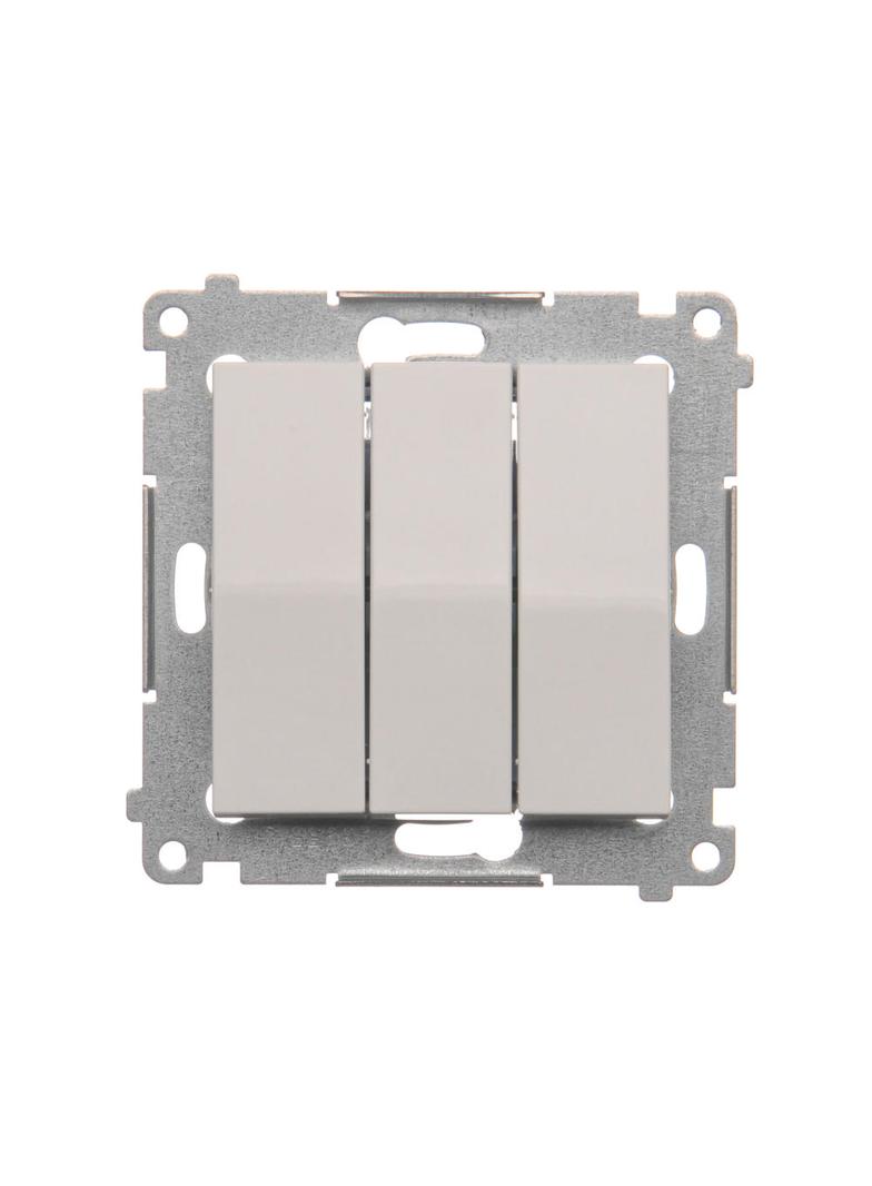 Simon 54 Łącznik potrójny z podświetleniem LED 10A 250V szybkozłączka biały DW31L.01/11 KONTAKT