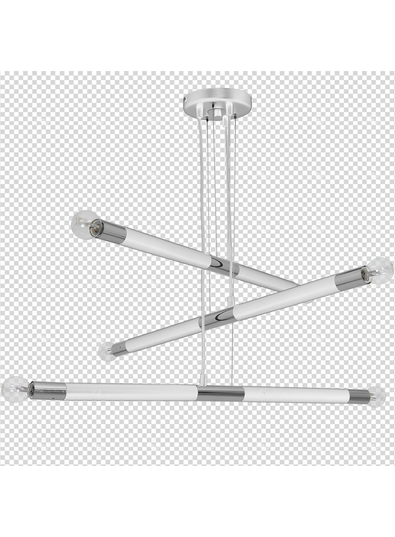 Milagro lampa wisząca Bastone 6xE14 biała/chrom MLP6568
