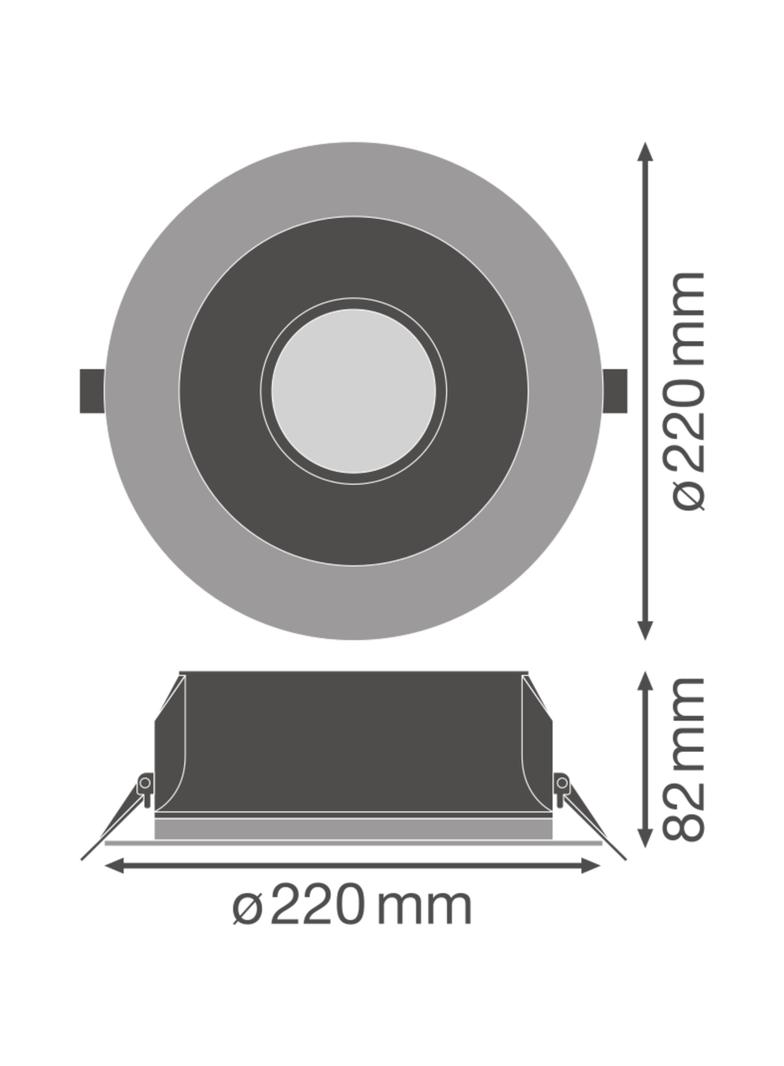 DOWNLIGHT PFM DN195 21W 840 WT IP54 UGR19 LEDV Oprawa LED - DOWNLIGHT LEDVANCE