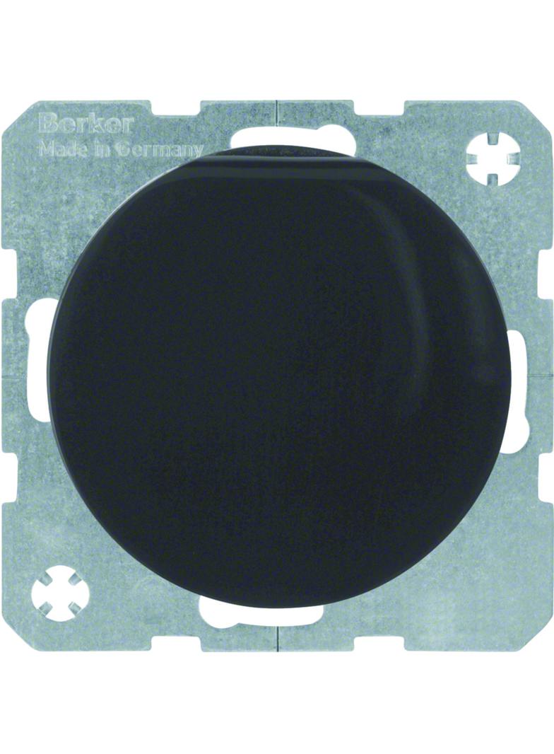 BERKER R.1/R.3 Gniazdo SCHUKO z pokrywą czarny 47512045 HAGER