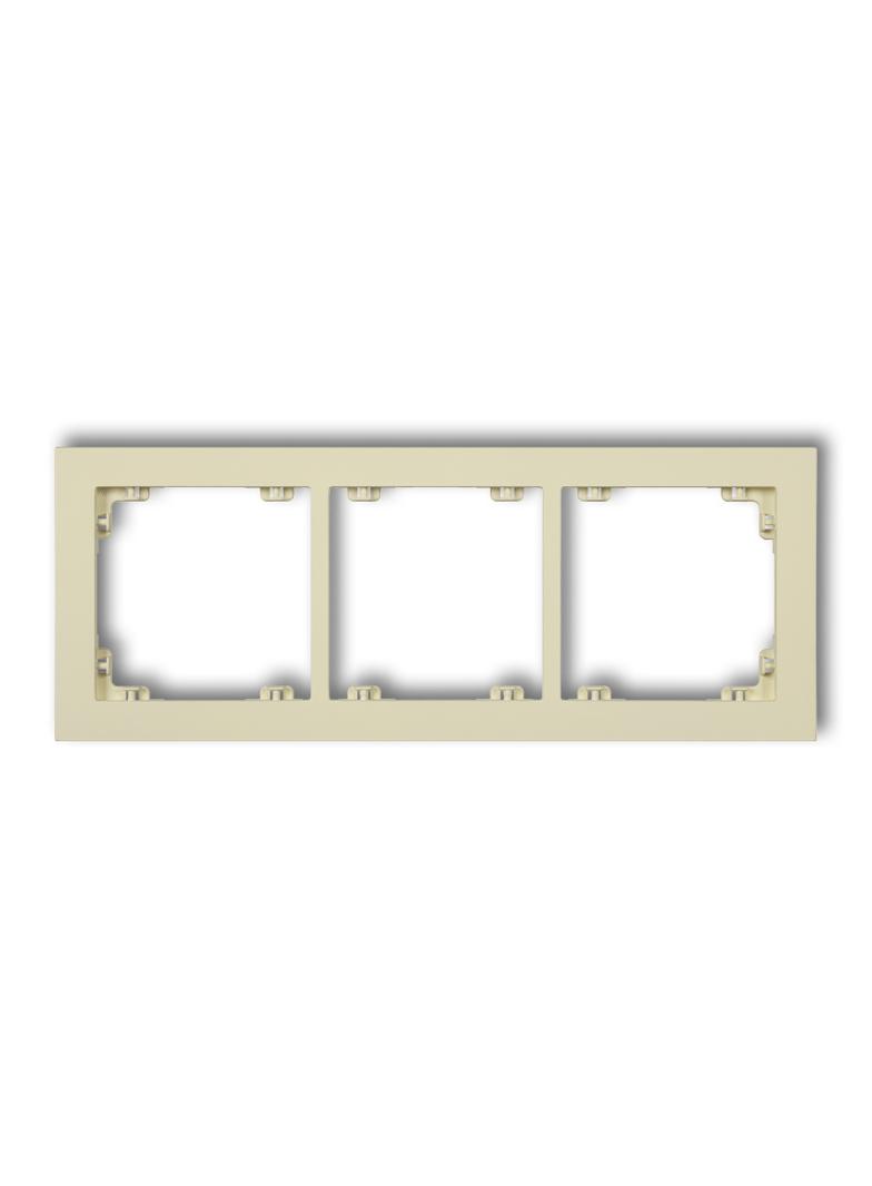DECO Ramka potrójna z tworzywa DECO Pastel Matt orzech ziemny 44DR-3 KARLIK