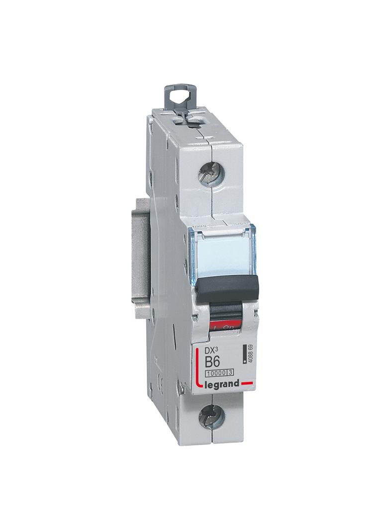 Wyłącznik Nadprądowy S 311 1P B6A 10000A DX3 408869 LEGRAND