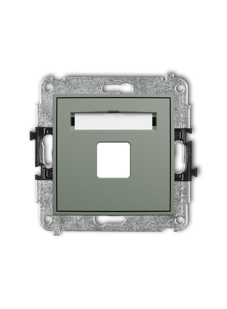 MINI Mechanizm gniazda multimedialnego pojednczego bez modułu (standard Keystone) szałwiowy