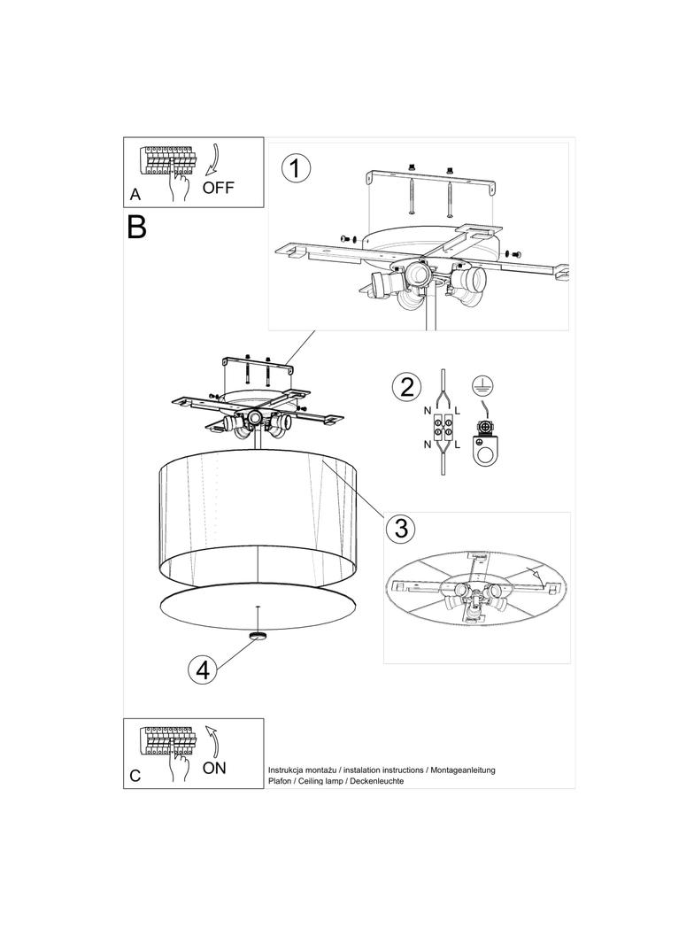 Sollux Plafon OTTO 50 czarny SL.0746
