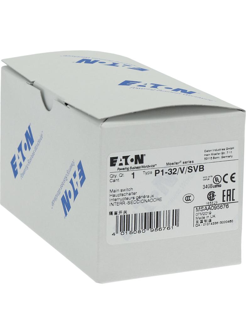 Łącznik krzywkowy-1 3P 32A do instalowania rozłącznego P1-32/V/SVB 095676 EATON