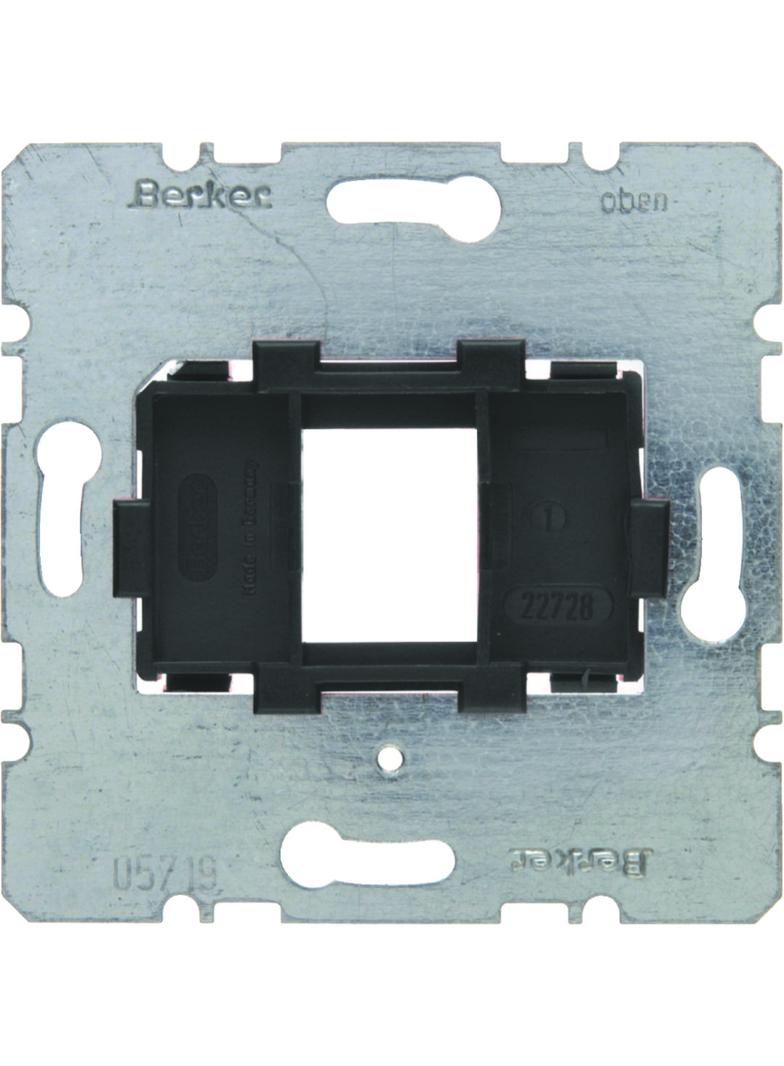 BERKER one.platform Płytka nośna pojedyncza z czarnym elementem mocującym mechanizm 454201 HAGER