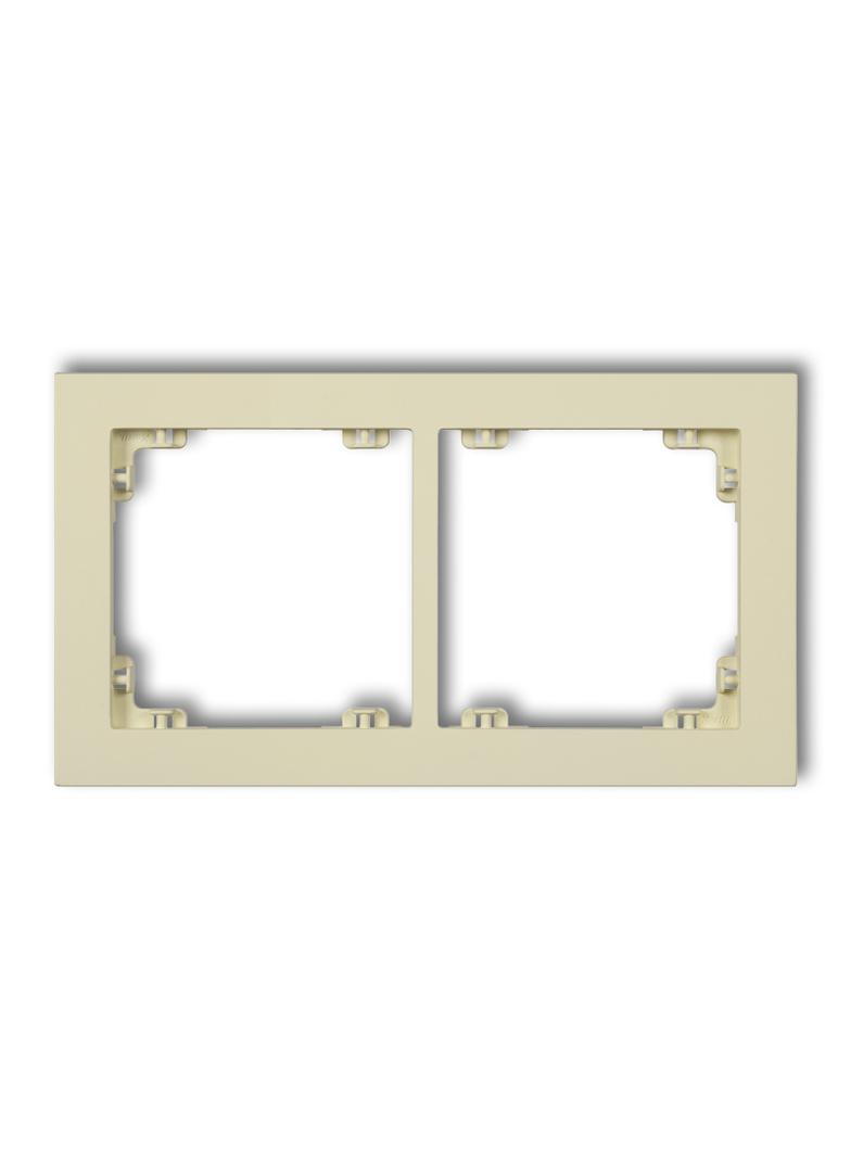 DECO Ramka uniwerstalna podwójna z tworzywa DECO Pastel Matt orzech ziemny