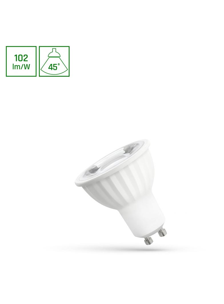 LED GU10 230V 4W SMD 38st  CW  z soczewką SPECTRUM