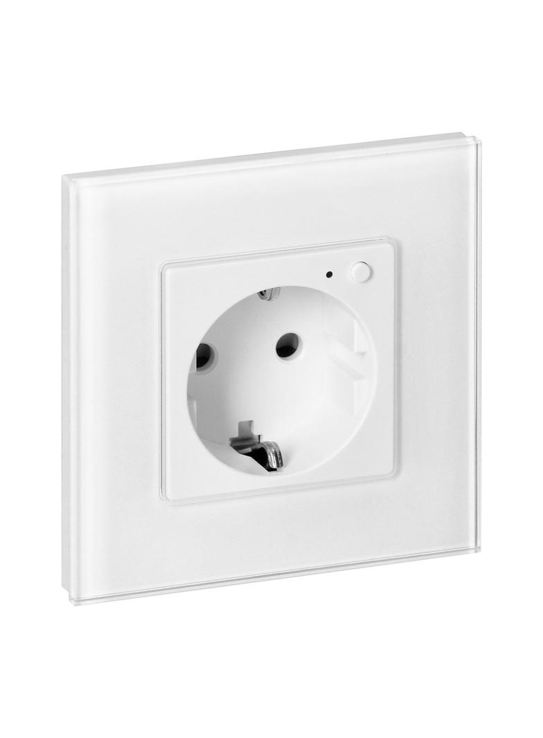 Gniazdo pojedyncze Tuya Smart Wi-Fi, Schuko, białe
