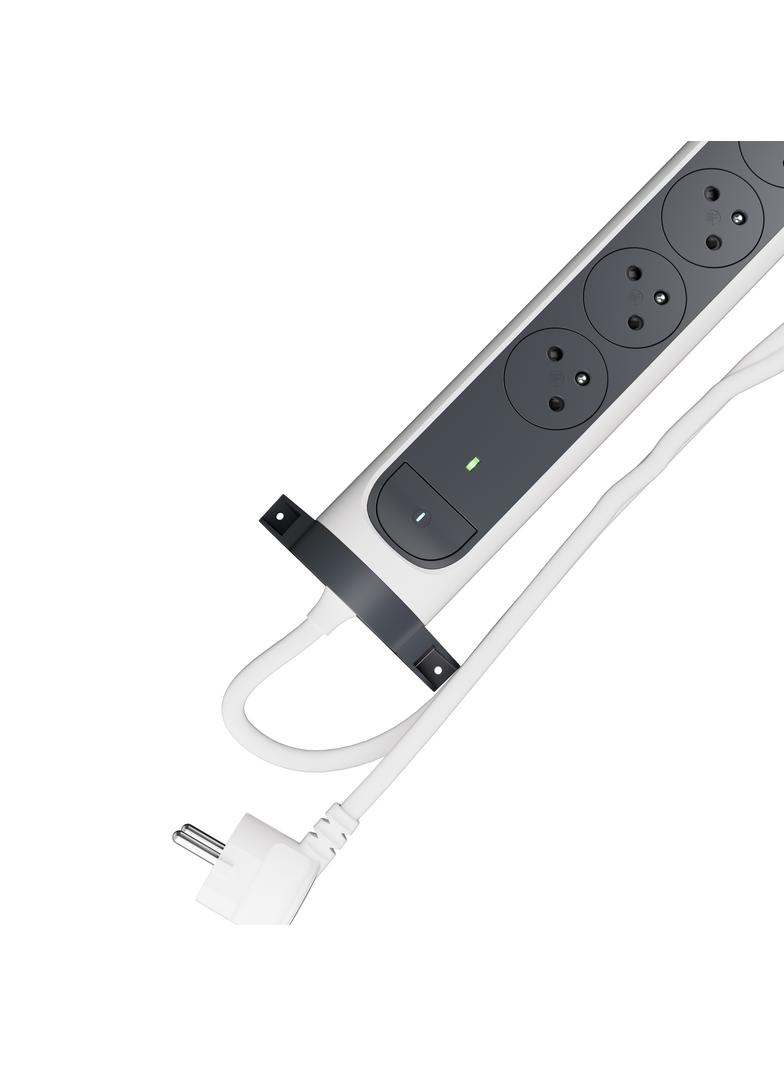 Przedłużacz Premium Obrotowy 4-Gniazdowy Z/U Ze Wskaźnikiem Obciążenia Z Przewodem 1,5Mb 3x1.5Mm2 Biały/Grafitowy Helmo 049440 LEGRAND
