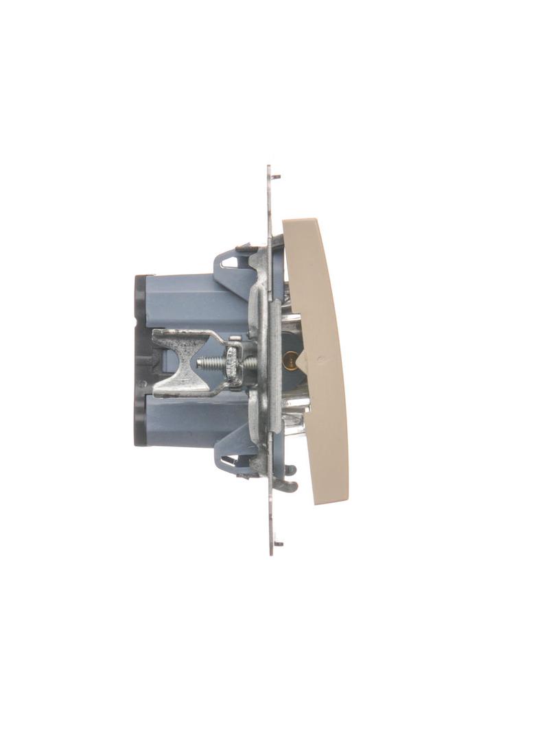 Simon 54 Przycisk „dzwonek” z podświetleniem LED 16A z. śrub. kremowy