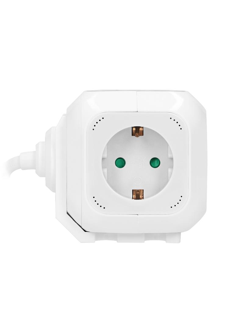 Przedłużacz Kostka 4x2P+Z(Schuko) ładowarka 2xUSB 1,4m H05VV-F 3x1,5mm2 biały OR-AE-13144(GS)/W ORNO