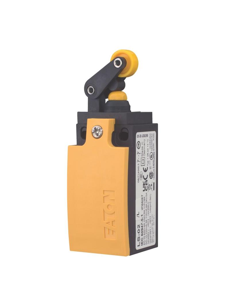 LS-02/L Łącznik krańcowy 2R wolnoprzełączające tworzywo dźwignia z rolką 266108 EATON