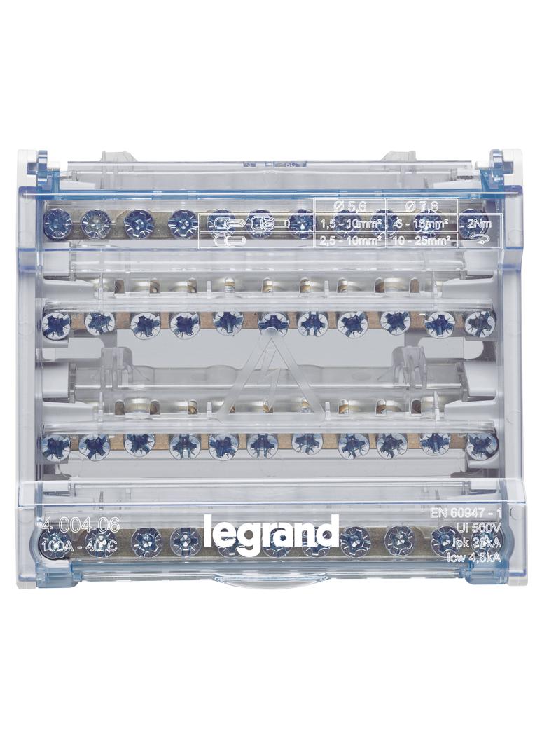 MODUŁOWY BLOK ROZDZIELCZY 6M 4P 100A - 10 ZACISKÓW, Legrand