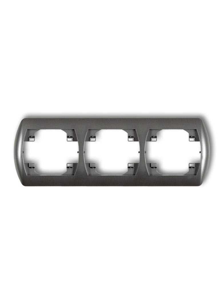 TREND Ramka pozioma potrójna grafitowa