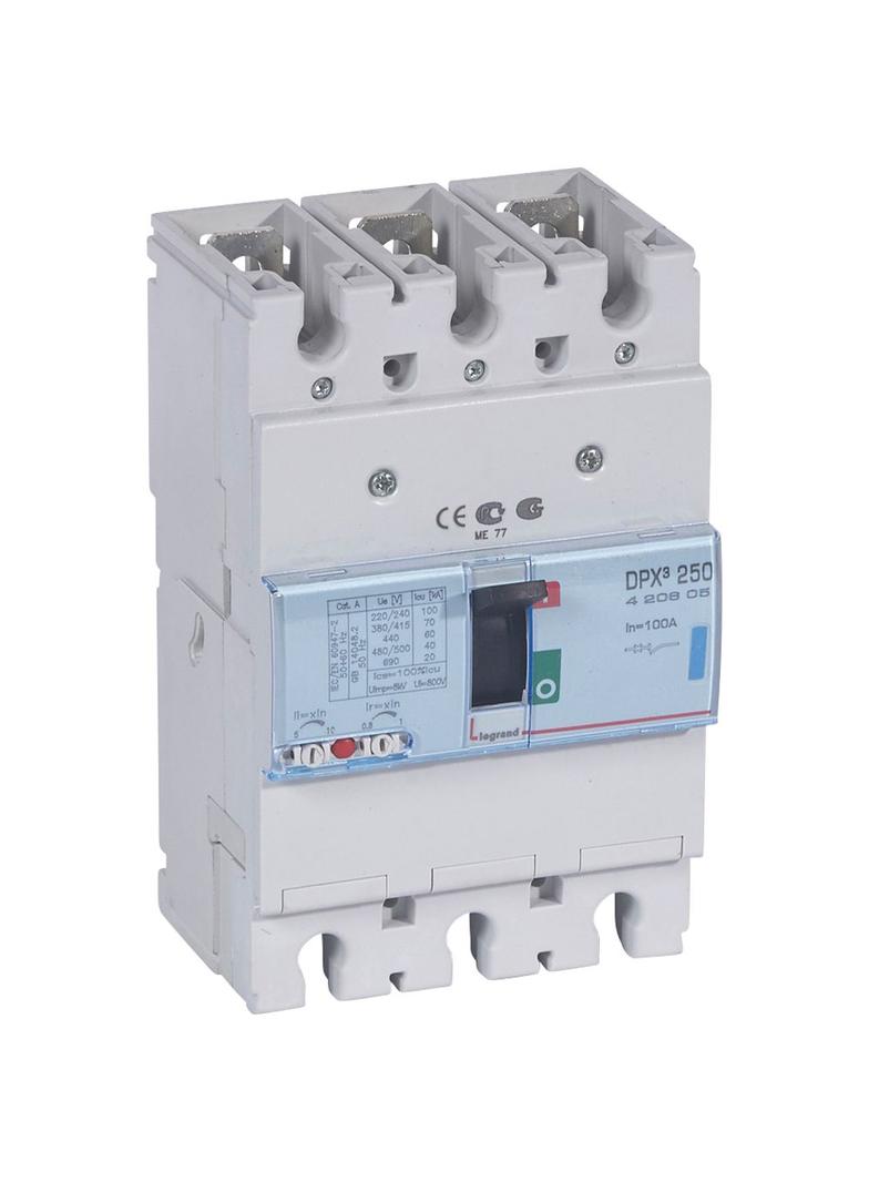 Wyłącznik DPX3 250 3P 100A 70Ka 420605 LEGRAND