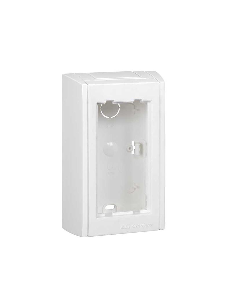 Simon Connect Obudowa natynkowa 1-modułowa z pokrywami bocznymi 2x K45 czysta biel