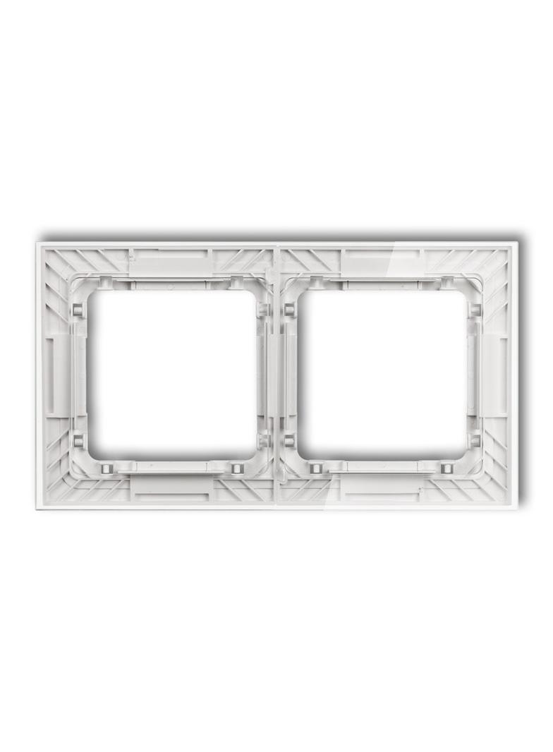DECO Ramka uniwersalna podwójna transparentna DECO Art - efekt szkła (ramka: transparentna; spód: bi