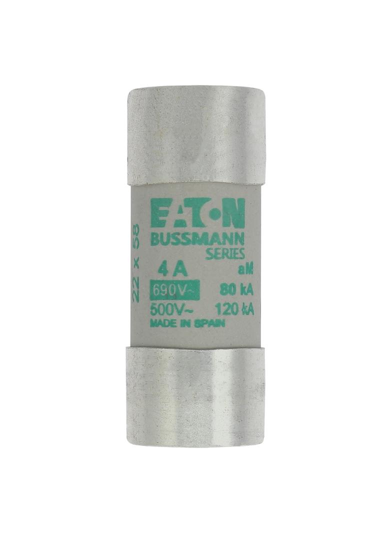 CYLINDRICAL FUSE 22 x 58 4A AM 690V AC Wkładka cylindryczna 22 x 58mm 4A AM 690V AC C22M4 EATON