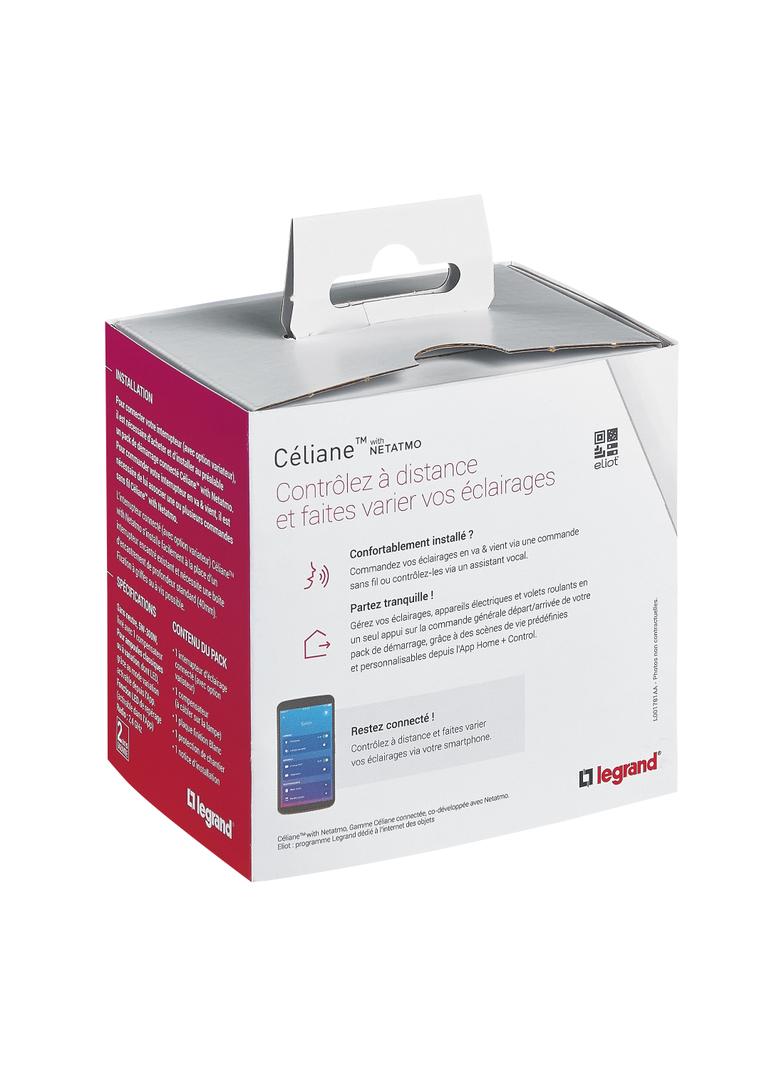 CELIANE WITH NETATMO - ŁĄCZNIK CONNECTED Z FUNKCJĄ ŚCIEMNIANIA BIAŁY, Legrand