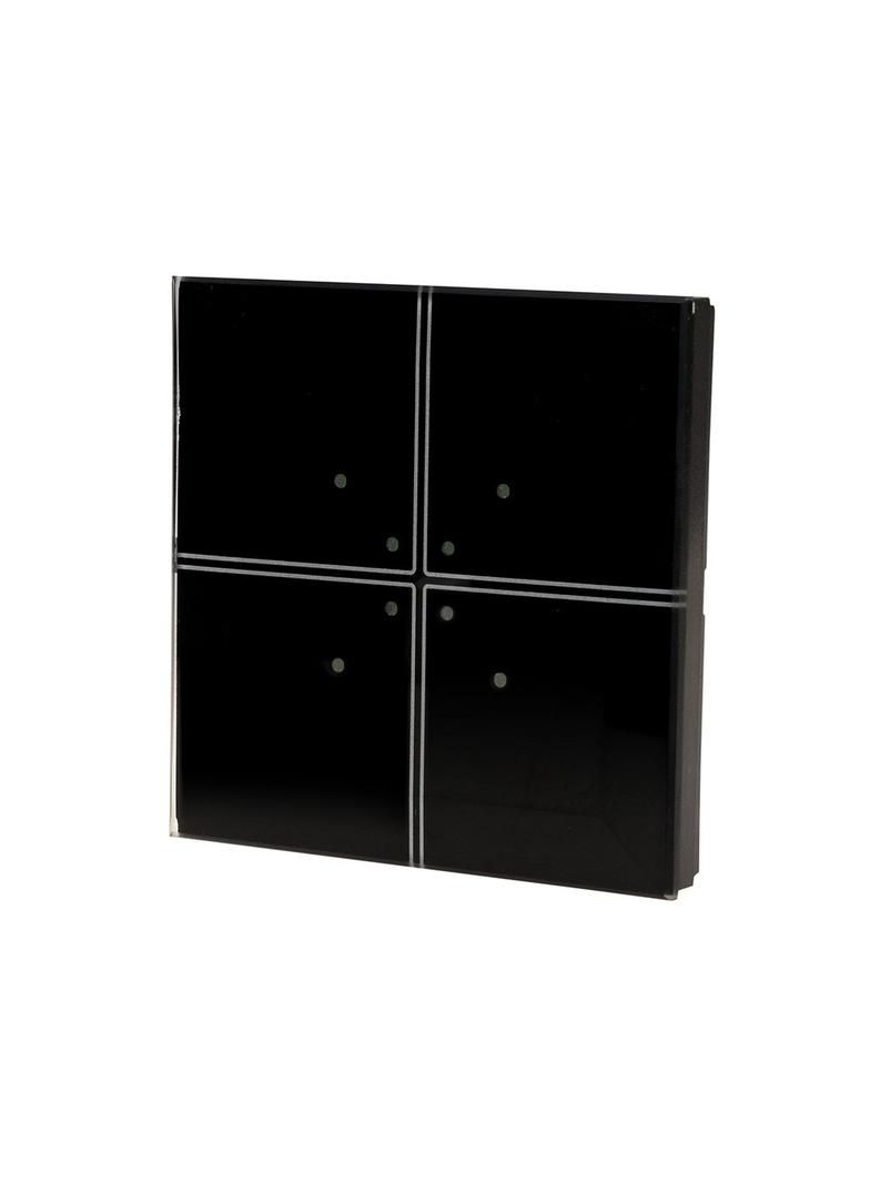 Szklany przycisk dotykowy do automatyki domowej dowolnego producenta 24V czarny GS4-DC-B F&F