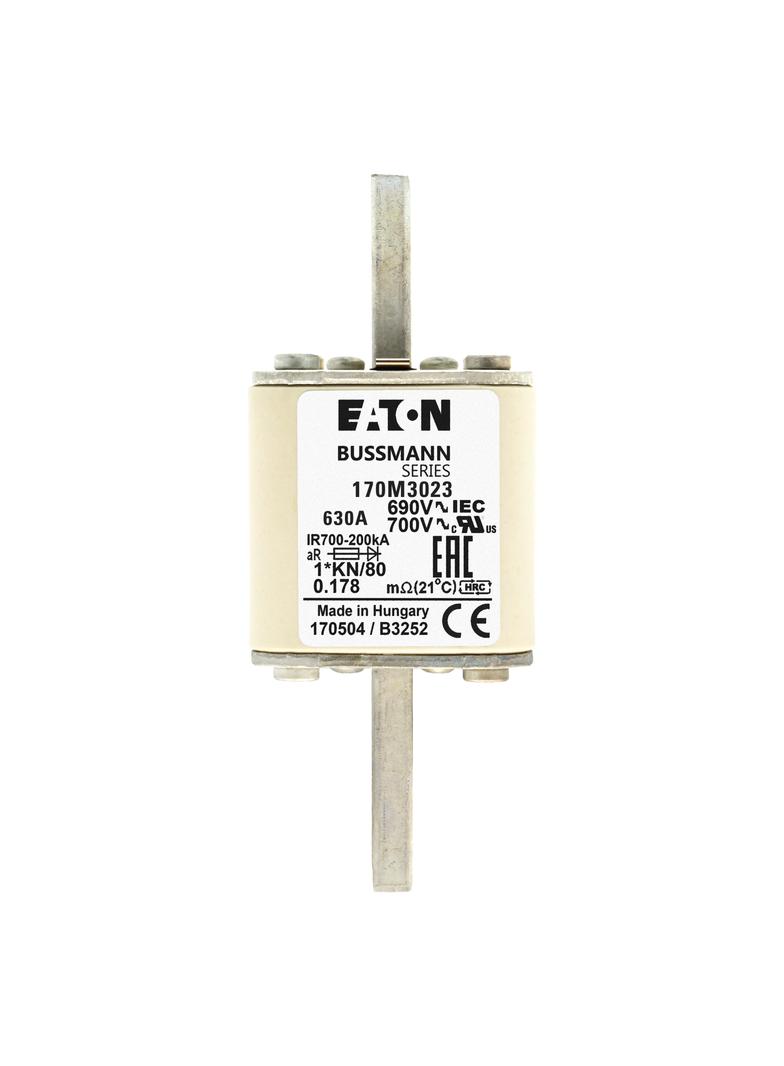 630A 690V 1*/80 aR INDICATOR FUSE Wkładka szybka 630A AC 690V compact DIN 1 45x45x104 mm, 170M3023 E