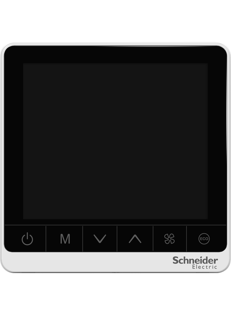 TC907, termostat fancoil 4-rurowy, 230 VAC, went. 3-bieg, zawór on/off, przyciski dotyk, Modbus, cza